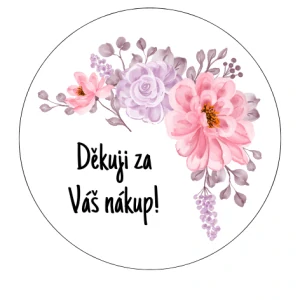 Samolepky Děkuji za Váš nákup!