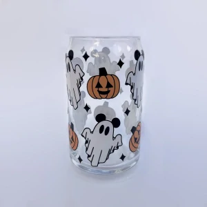 Sklenička Ghost with pumpkin